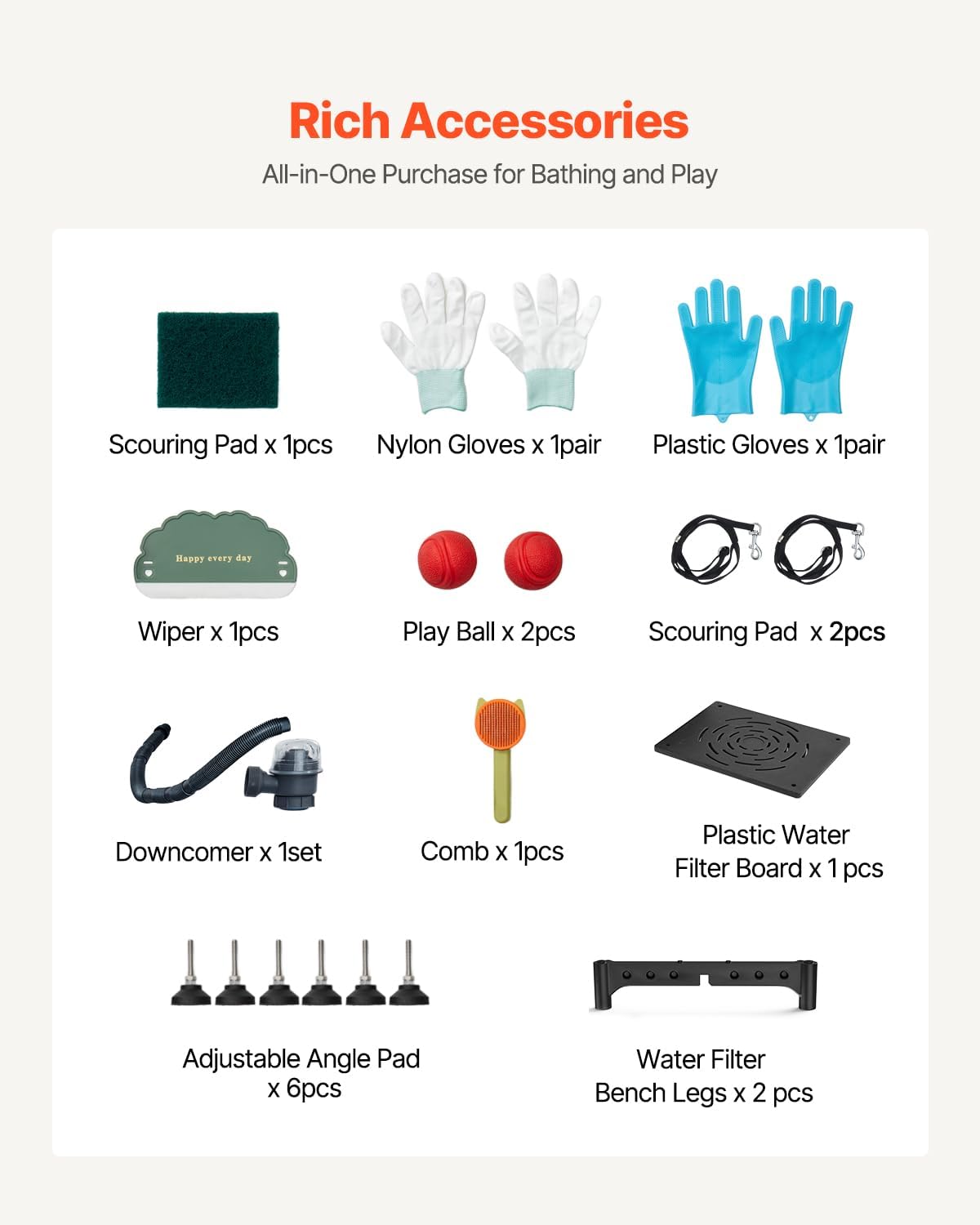 VEVOR Stainless Steel Dog Washing Station, 38 inch Pet Grooming Tub w/Storage Stairs, Faucet & Showerhead & Soap Holder Dog Bathtub for Medium & Small Pets (Left Door)