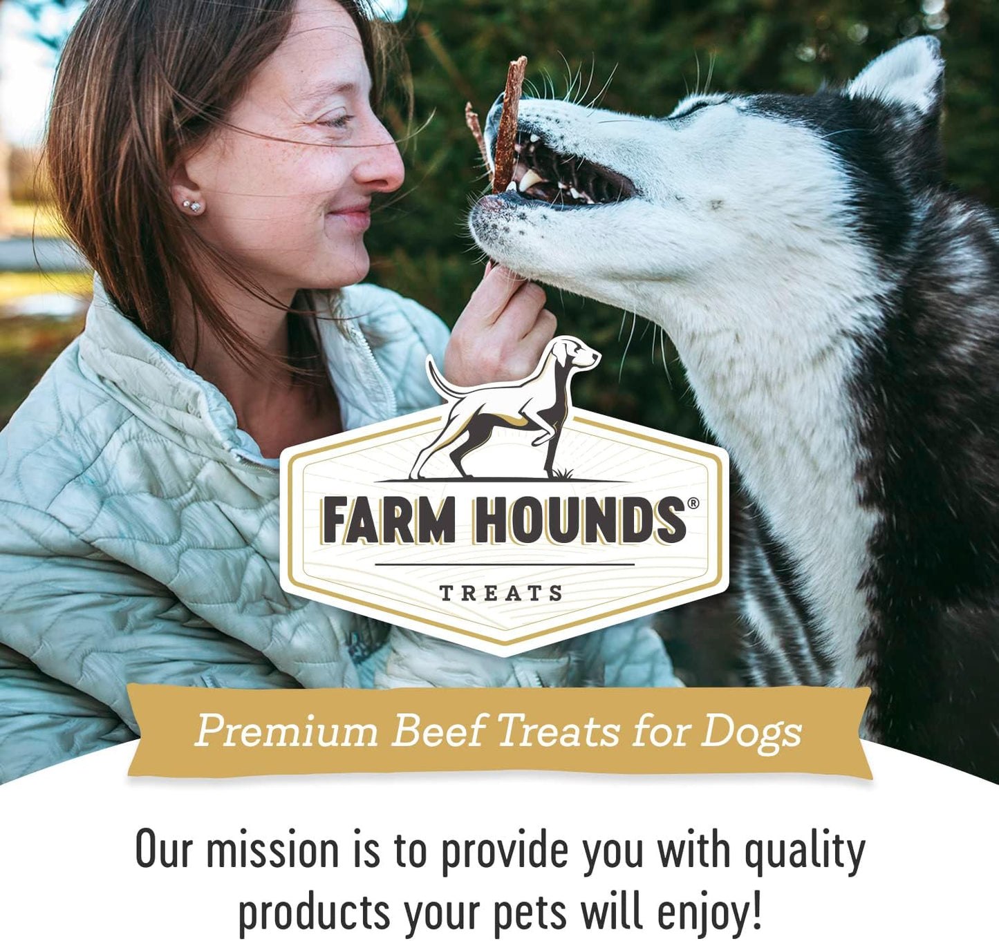Farm Hounds - Beef Strips - Premium Natural Beef Jerky for Dogs - 100% Humanely Raised Cattle - Break-to-Size - Great for Training & Treats - No Added Fillers - Made in USA - 1 Pack