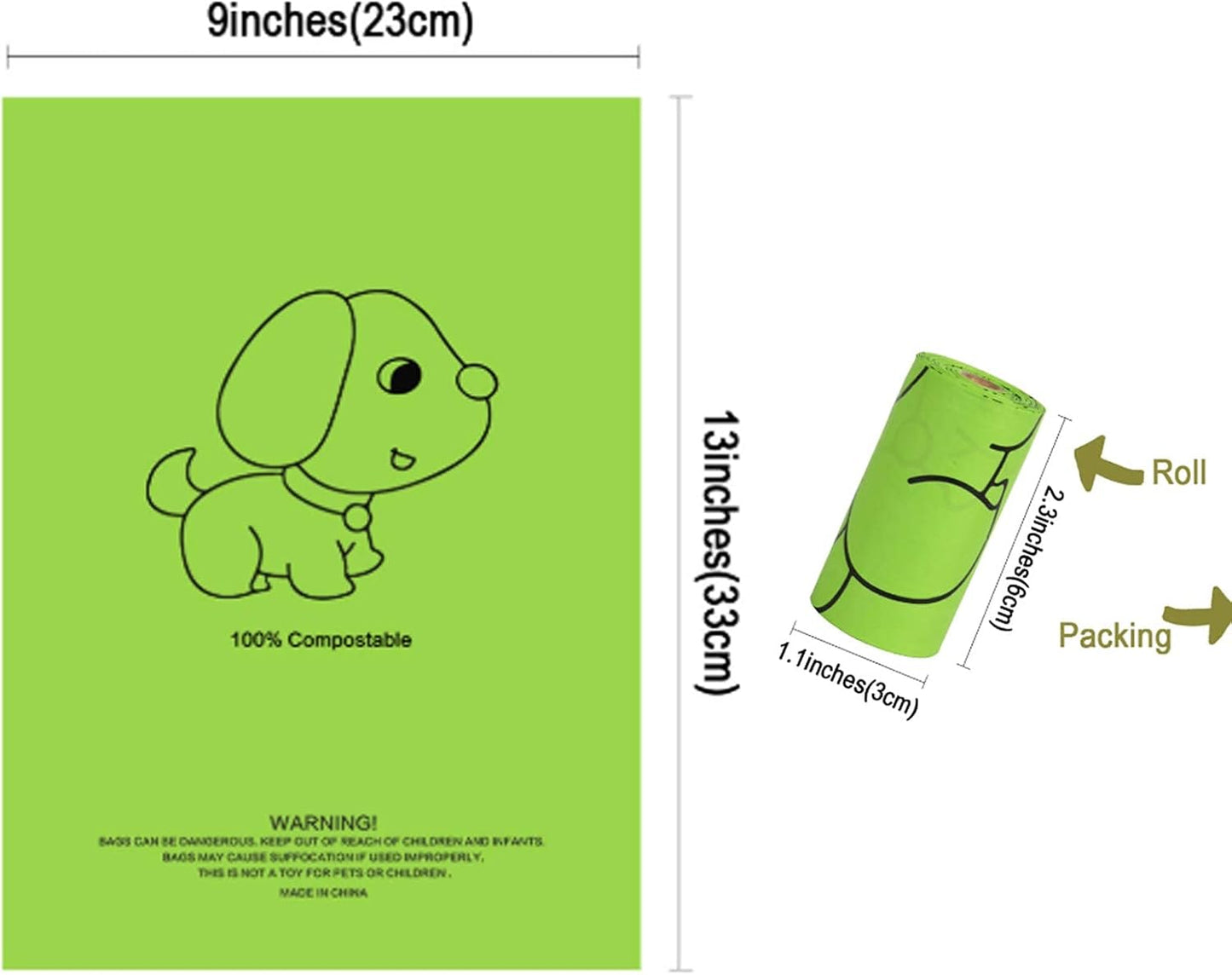 Petmolico Dog Poop Bag Holder Leash Attachment, Waste Bag Dispenser Zippered Pouch, Fits Any Leash, Includes Free Roll of Bags, 2 Packs - Pink Rose