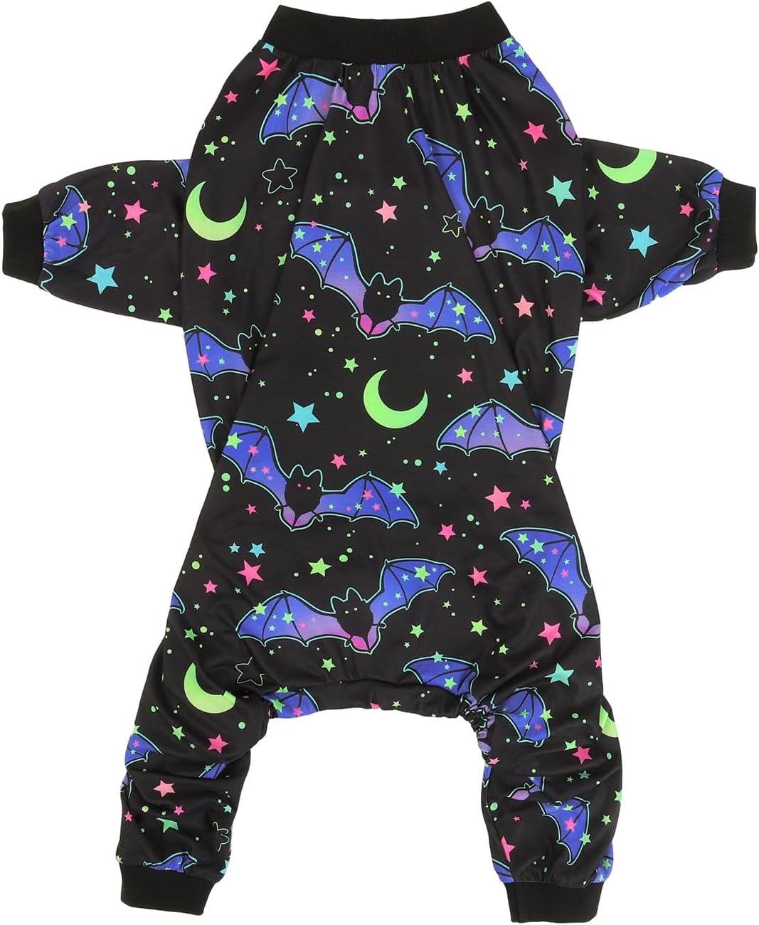 HDE Dog Pajamas One Piece Jumpsuit Lightweight Dog PJs Shirt for M-3XL Dogs Starry Bats - XL