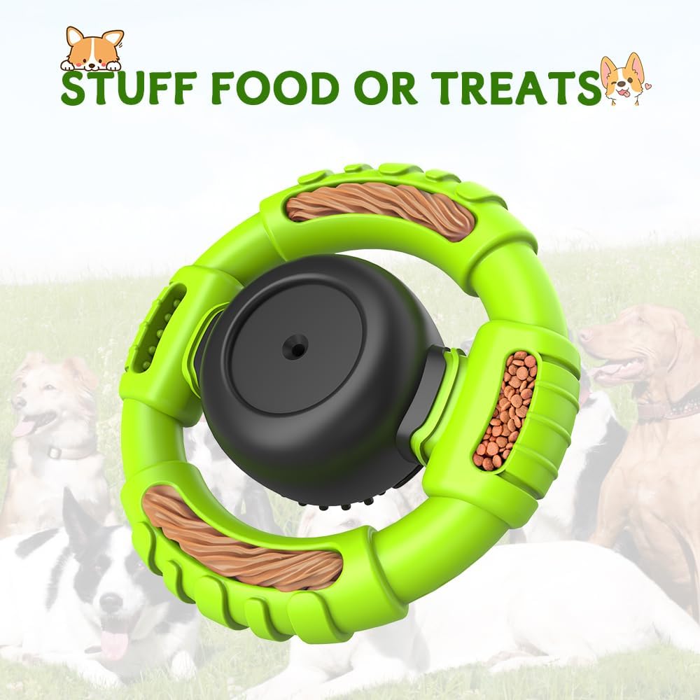 Dog Toys for Aggressive Chewers Large Medium Small Breed Indestructible Durable Tough Squeaky Dog Chew Toys to Keep Them Busy Nylon Rubber Interactive Dog Toys