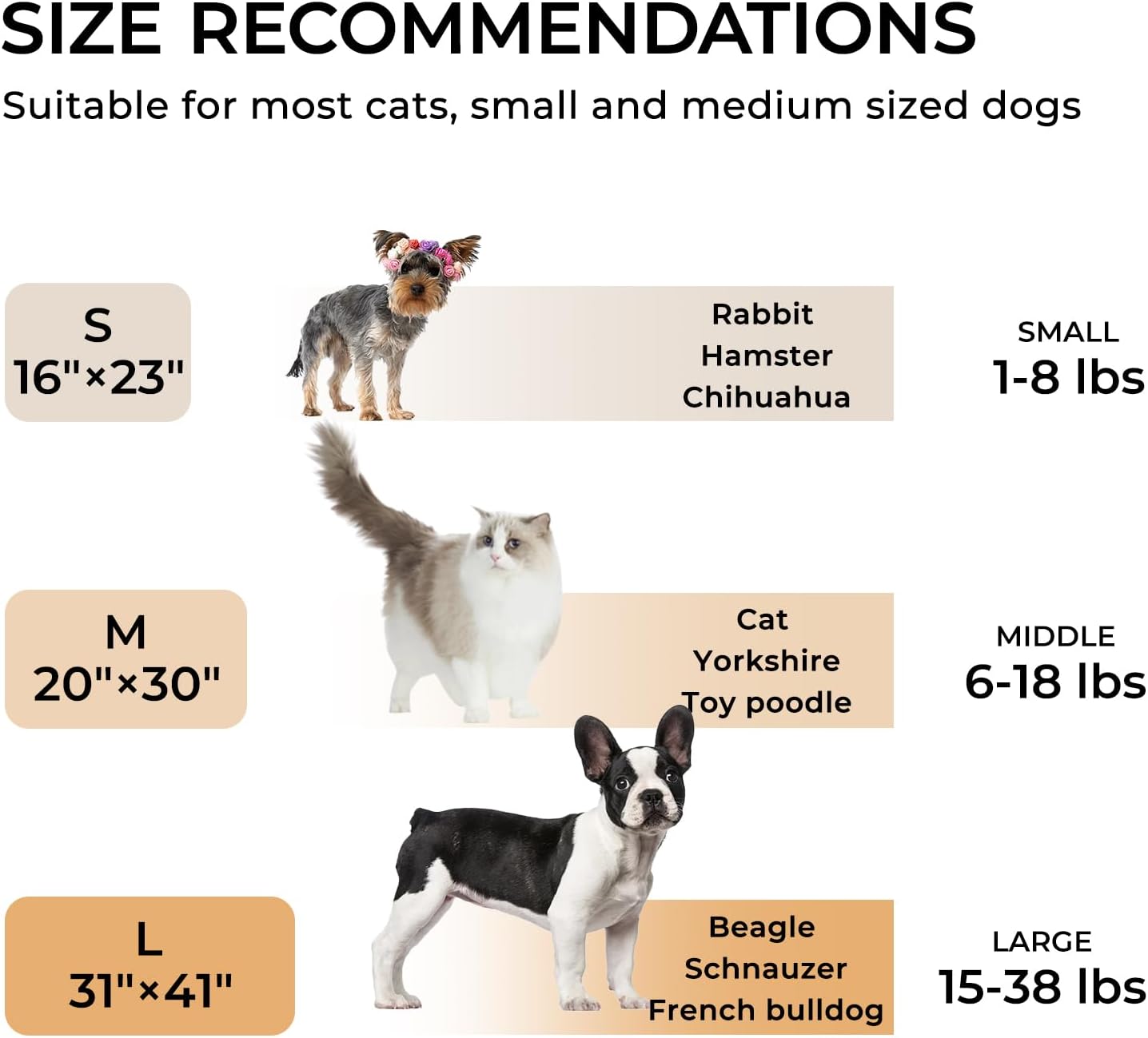 Luciphia 1 Pack 3 Calming Dog Blanket Fluffy Premium Fleece Pet Blankets Soft Sherpa Throw for Dogs Puppy Cat Pink Medium (30" x20")