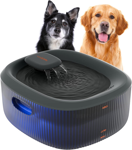 WOPET Dog Water Fountain for Large Dogs, 6L/205oz/1.7Gal Automatic Dog and Cat Water Fountain,Dog Water Dispenser with 5 Filters,Ultra-Quiet Pump,Great for Large Dogs Cats and Multi-Pet Home