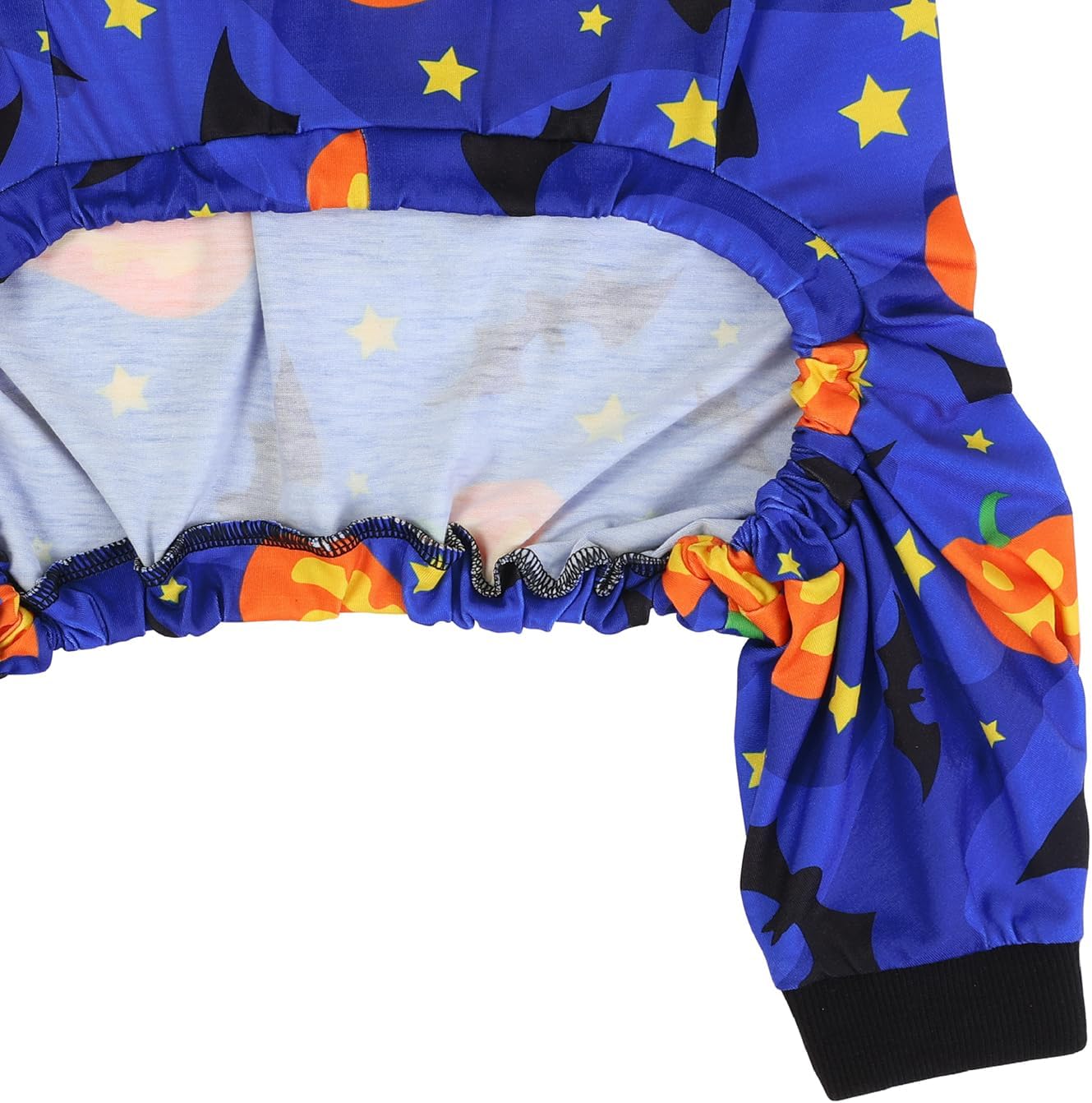 HDE Dog Pajamas One Piece Jumpsuit Lightweight Dog PJs Shirt for M-3XL Dogs Starry Pumpkins - S