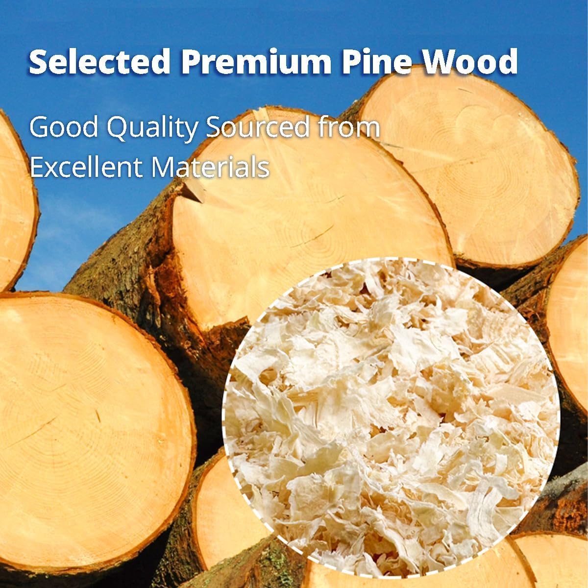 MANON ROSA Wood Shavings for Bird Bedding - Natural Aspen Soft Low-Dust & Odor-Control Nesting Material for Parakeets Parrots Rabbits Cockatiel for Cages, Nest Boxes, Small Pet Litter