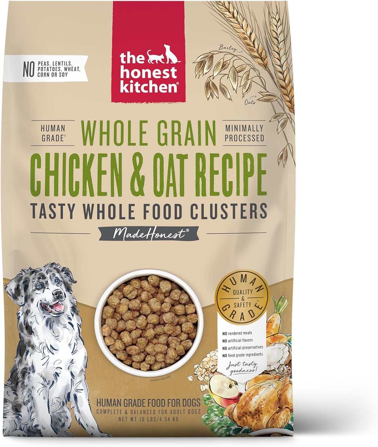 Whole Food Clusters Dog Whole Grain Chicken & Oat 10 lb Bag