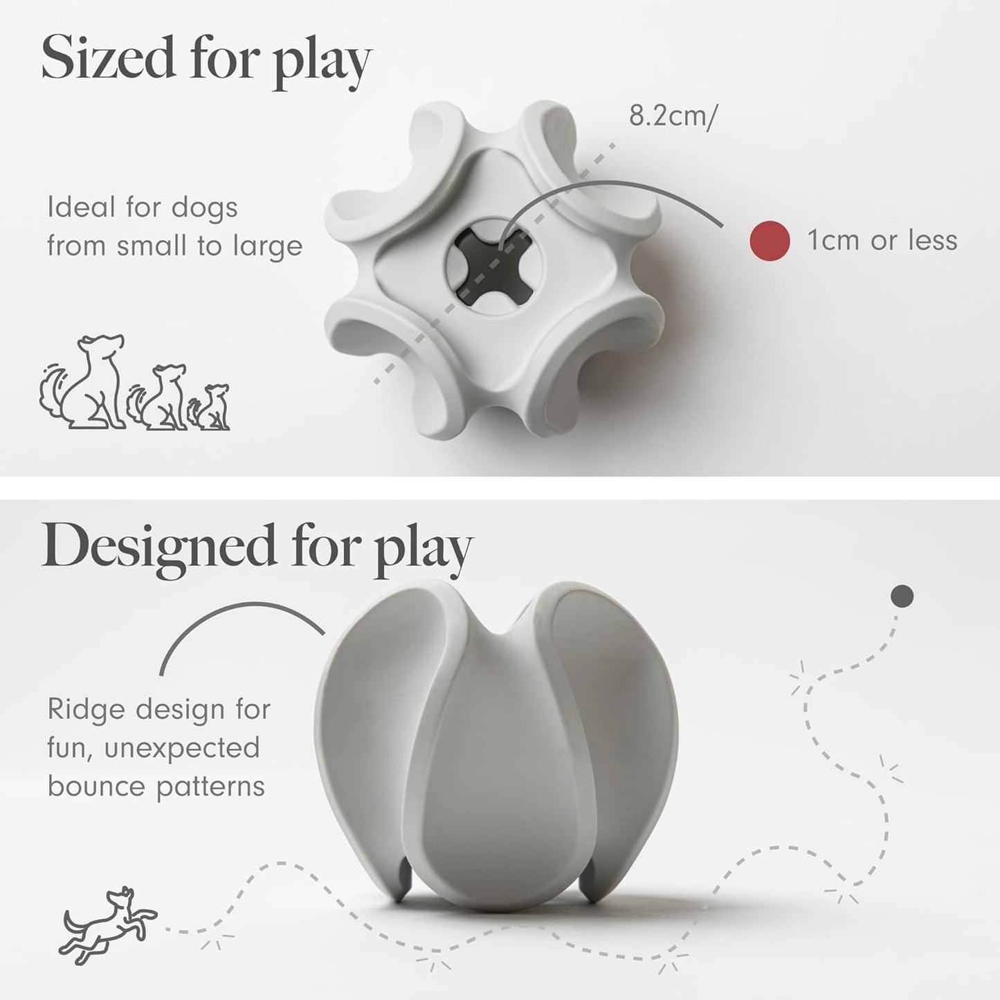 LAY LO Treat Dispensing Dog Toy – Natural Rubber Topple Toy for Chewing, Enrichment & Mental Stimulation | Dog Treat Dispenser Puzzle | Dishwasher Safe | Includes Live Trainer Support