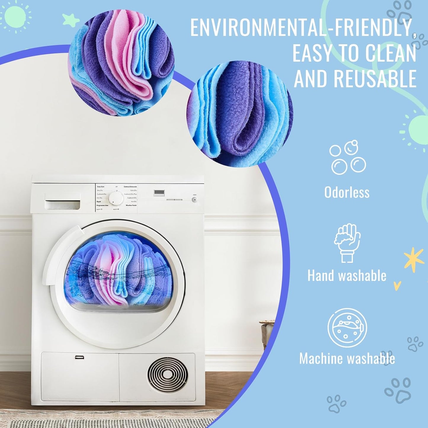 Pet Snuffle Ball, Puzzle Sniffing Interactive Dog Ball for Blind Dogs Training Stress Relief Dog Enrichment Toys Treat Machine Washable (15cm, Macarons Color)