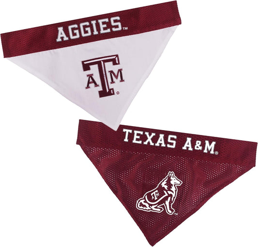 Pets First Collegiate Pet Accessories, Reversible Bandana, Texas A&M Aggies, Large/X-Large