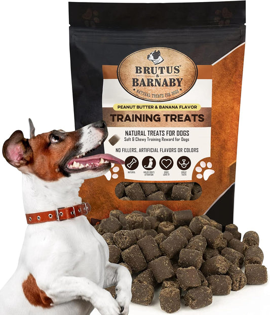 Training Treats for Dogs - Peanut Butter & Banana - All-Natural Healthy Low Calorie Vegan Dog Training Treats - Great to Use for Rewards in Training Your Puppy Or Dog