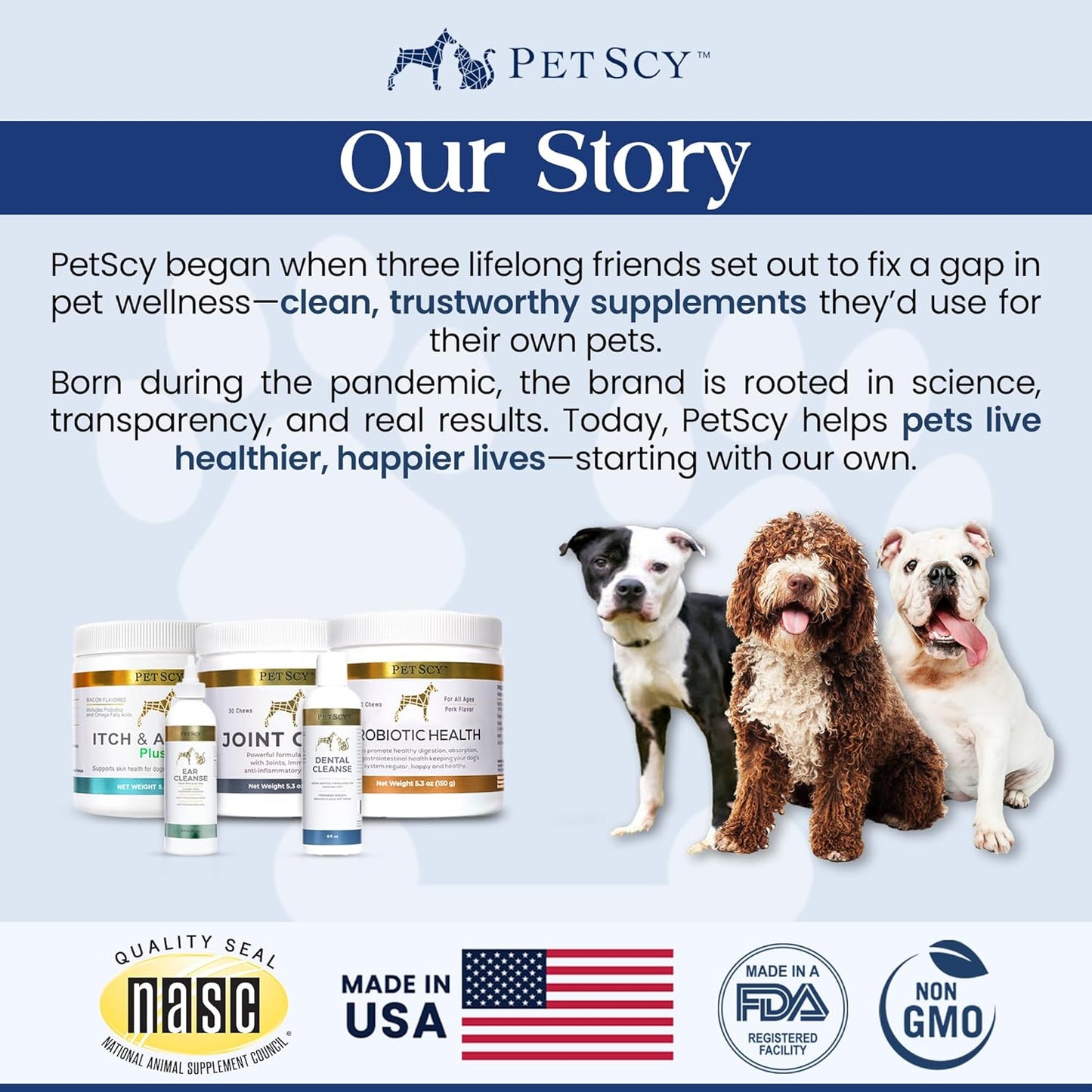Petscy - Dental Cleanse, All-Natural Cat & Dog Tartar Remover for Teeth, Cat & Dog Water Additive for Dental Care, Suitable for All Ages, Breeds & Sizes, 8 Oz