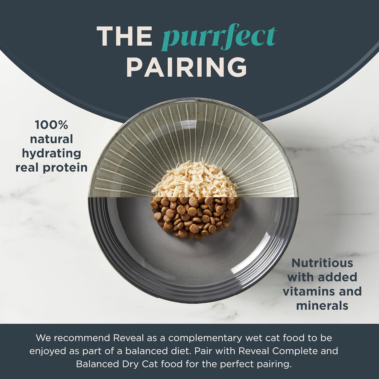 Reveal Natural Wet Cat Food, 18 Count, Grain Free, Limited Ingredient Cat Food Cups, Tuna with Shrimp in Broth, 2.12 oz Easy Peel Cups