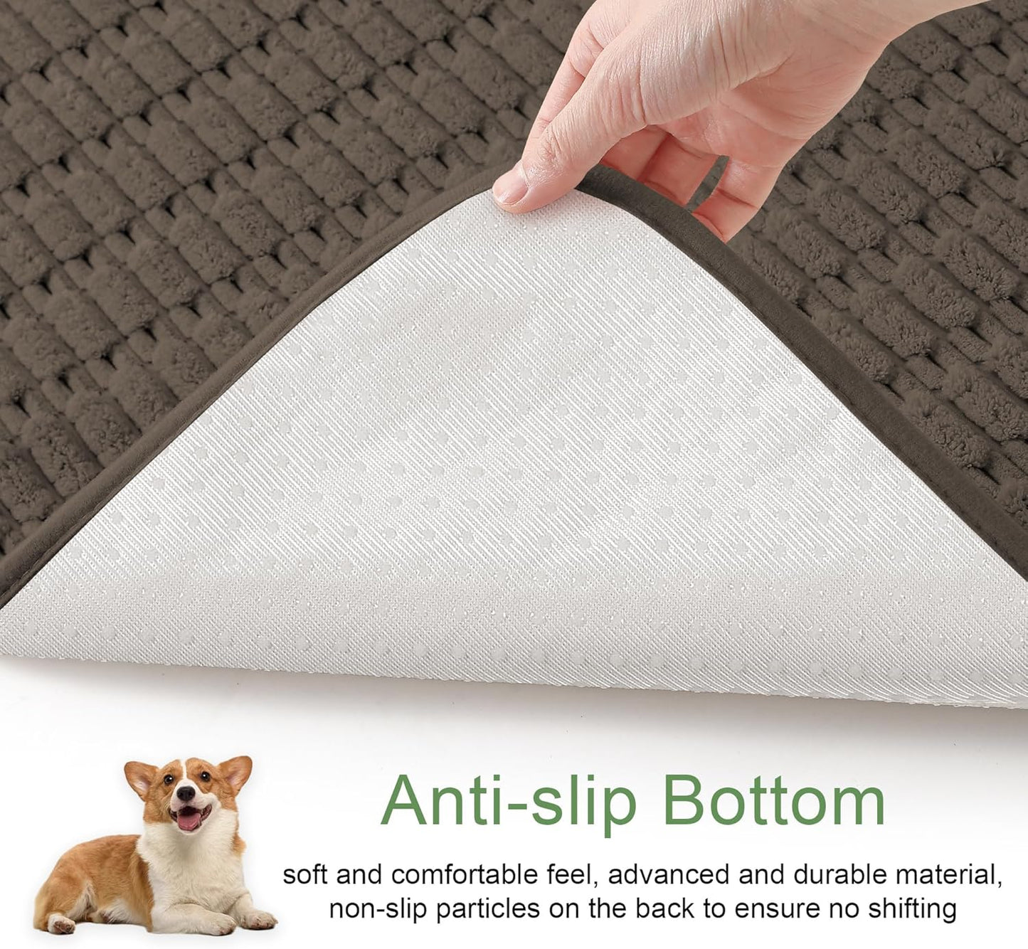 Washable Pee Pads for Dogs, 2 Pack Reusable Puppy Pads Dog Pads, Non-Slip Dog Pee Pads, Leakproof Pet Pee Pads Wee Wee Pads for Dogs. (Coffee, 40"x40"(Pack of 2))