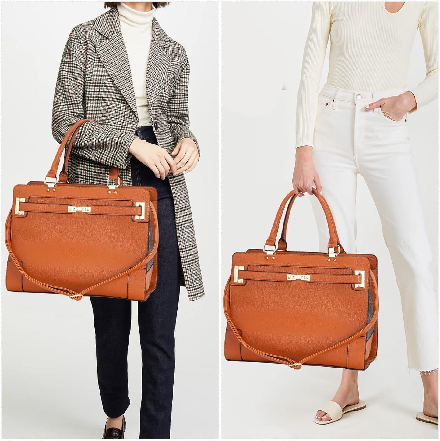 Fashion Pet Carrier Dog Cat Carrier Purse Soft-Sided Leather Handbag Pet Tote Bag for Small Dogs Puppy and Cats TSA Airline Approved (Brown)