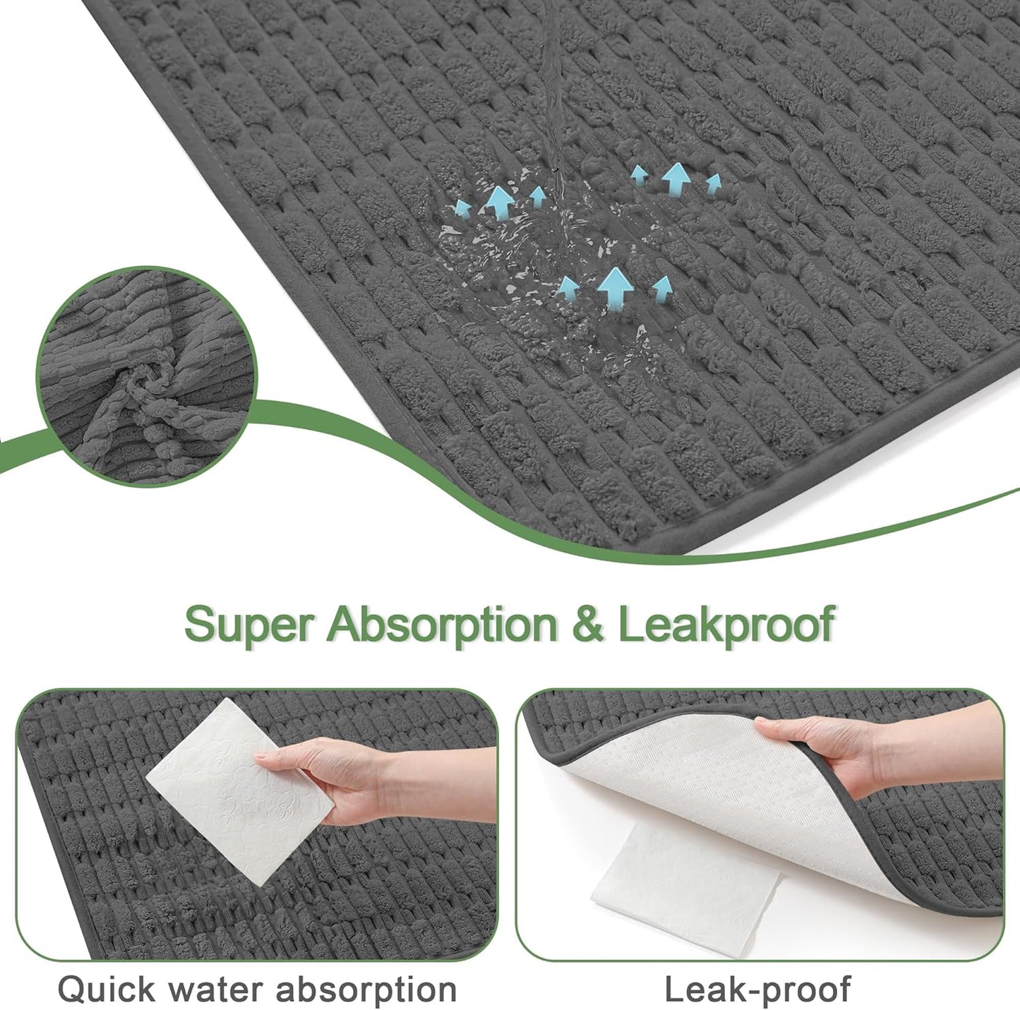 Washable Pee Pads for Dogs, 2 Pack Reusable Puppy Pads Dog Pads, Non-Slip Dog Pee Pads, Leakproof Pet Pee Pads Wee Wee Pads for Dogs. (Dark Grey, 20"x20"(Pack of 2))