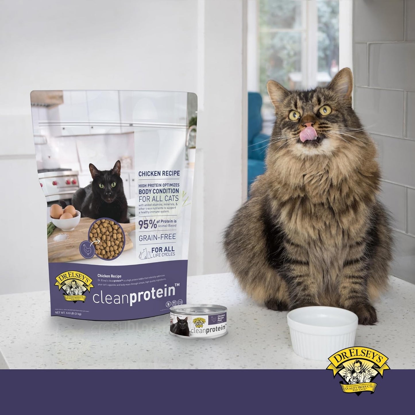 Dr. Elsey's cleanprotein Chicken Recipe Wet Cat Food, Pate 5.3 oz cans (Pack of 24)