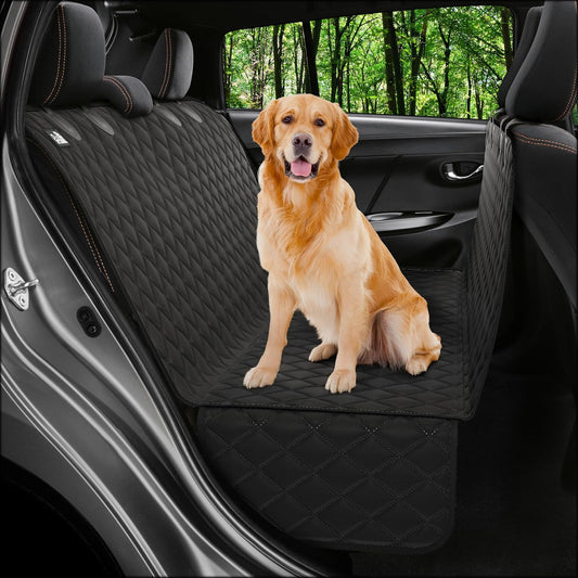 XL Dog Car Seat Cover for Back Seat, Waterproof Hammock for Car, SUV & Truck, Non-Slip Backseat Cover for Dogs, Heavy-Duty Dog Hammock Style Seat Protector Pets, Easy to Install & Clean