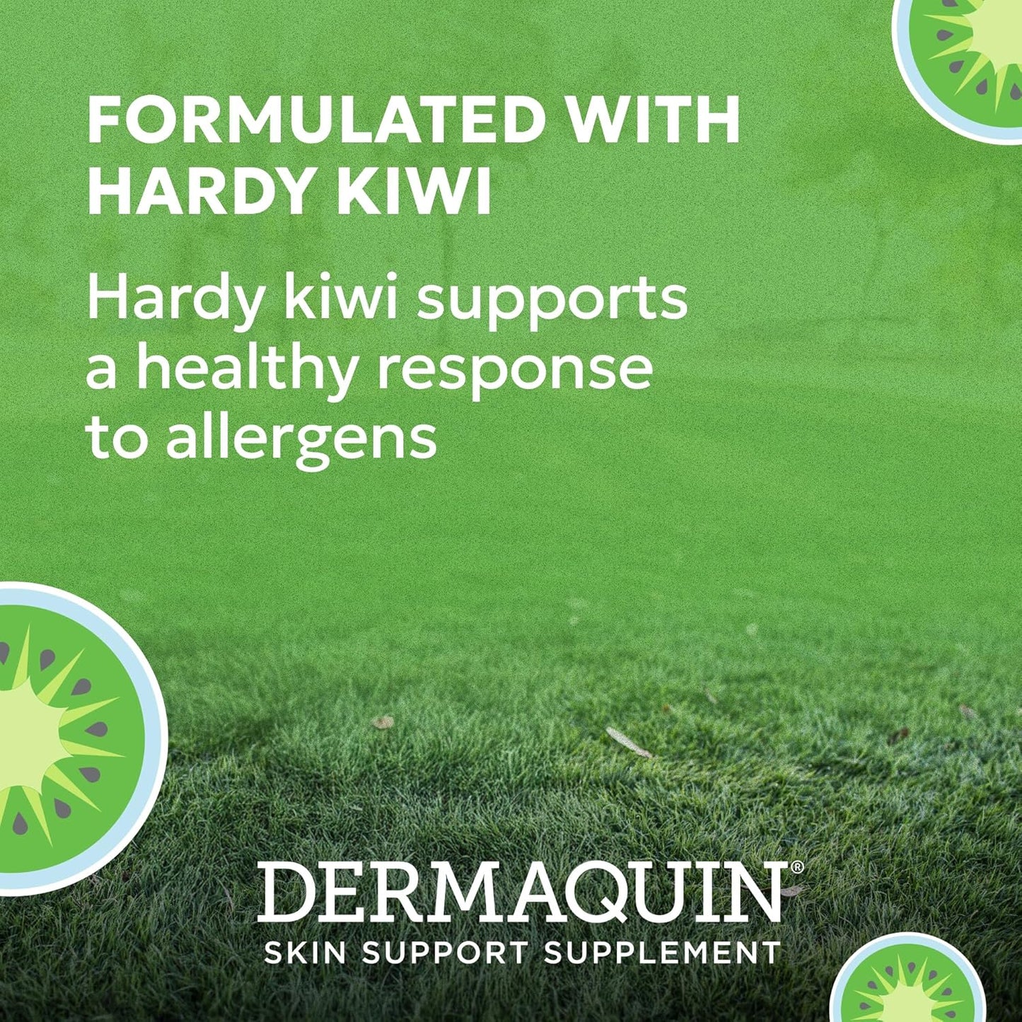 Nutramax Dermaquin Skin Support Supplement for Small to Medium Dogs and Cats, Supports Healthy Response to Allergens, with Hardy Kiwi, Omega-3s, and More, Tasty Soft Chews, 60 Count